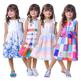 Kit 4 Vestidos Infantis