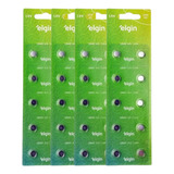 Kit 40 Baterias Pilhas Alcalina Lr621 1 5v 4 Cartelas Elgin