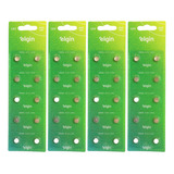 Kit 40 Baterias Pilhas Alcalina Lr626 1 5v 4 Cartela Elgin
