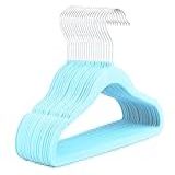 Kit 40 Cabides De Veludo Infantil 360 Antideslizante Para Roupas Camiseta Calça