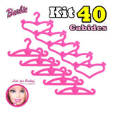 Kit 40 Cabides P/ Boneca Barbie Susi Blythe Roupas Vestidos