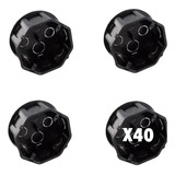Kit 40 Caixa 6x6 De Luz Pvc Comum 6x6 Preta Octogonal