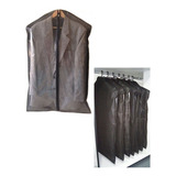 Kit 40 Capas Para Terno Roupas Zíper E Frente Transparente