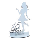 Kit 40 Centro De Mesa Modelo 15 Anos Lembrancinha Mdf