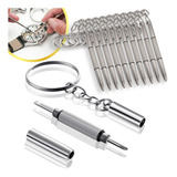 Kit 40 Chaveiro Multifuncional 3 Em 1 Chave De Fenda Philips