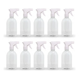 Kit 40 Frasco Cilíndrico Spray Borrifador 500ml Com Válvula