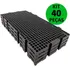 Kit 40 Pçs Pallet Estrado Plástico 2 5x25x50 Preto   5m