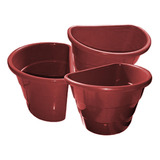 Kit 40 Vasos Plásticos Cor Telha Arandela Jardim Vertical