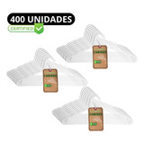 Kit 400 Cabides Para Roupas Resistente Branco Adulto P Loja