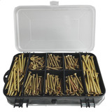 Kit 400 Parafusos E Buchas Chipboard Philips Madeira Estojo