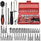 Kit 46 Chave Catraca Jogo De Soquetes Allen Torx Ferramentas Catraca Soquete De 1-4 Barra De Extensão