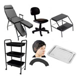 Kit 47 Tatuador Maca Cadeira Carrinho Mocho Escada Brinde