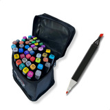 Kit 48 Canetas Coloridas Ponta Dupla Desenho Compacto Artes