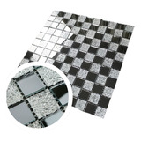 Kit 48 Placas Papel Parede Pastilhas Adesiva Espelhada 30x30