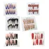 Kit 4cx Unha Postica Decorada Longa Bailarina Almond Strass