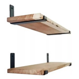 Kit 4pç Prateleira Mão Francesa 30cm 2 Madeira 100x30 Pinus
