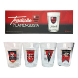 Kit 4un Copo Americano Vidro 190ml Bar Cerveja Flamengo