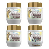 Kit 4un Creme Sebo De Carneiro C Óleo De Argan 240g