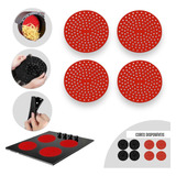 Kit 4un Protetor De Fogão Silicone Indução Cooktop Redondo