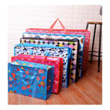Kit 4un Sacola Sacoleira Paraguai Bolsa Viagem Feira 65x55cm