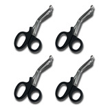 Kit 4un Tesoura Ponta Romba Resgate Corta Gaze Enfermeiro