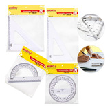 Kit 4un Transferidor Esquadro