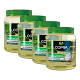 Kit 4uni Óleo De Coco sem Sabor 1 Litro Copra