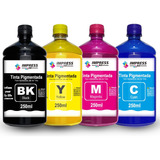 Kit 4x 250ml Tinta Pigmentada Para Hp 8600 8610 256dw