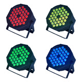 Kit 4x Canhão Refletor Parled 36 Leds 3w Rgb Triled Dmx