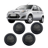 Kit 4x Difusores Ar Central Lateral Fiesta Rocan 2013 Prata