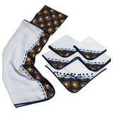Kit 4x Fralda Boca 1x Manta Fralda 70x70 1x Toalha Capuz