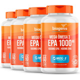 Kit 4x Mega Omega 3 Epa 1000mg Cert Meg 3 60cps Bigens Sabor Neutro