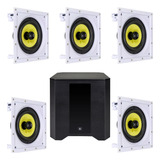Kit 5 1 Subwoofer Ativo Frahm Sw8 Alto falante Jbl P home