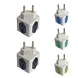 Kit 5 Adaptador De Tomada Cubo 3D Benjamin 3 Pinos 10A