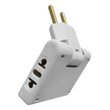 Kit 5 Adaptador Utilimix Tomada Universal 110v 220v Branco