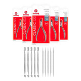 Kit 5 Alicates Mundial 522 5 Espátula Inox 5 Palitos