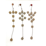Kit 5 Anteninhas Pesca Manhosinho Com Eva Formato Ração Cor Marrom