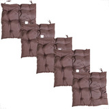 Kit 5 Assentos Almofadas Cadeira Banco Macia Bonita 40x40cm