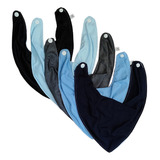 Kit 5 Babadores Impermeavel Babador Bandana Infantil