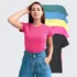 Kit 5 Baby Looks Blusa Feminina Malha De Algodão Sem Estampa