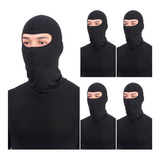 Kit 5 Balaclavas Moto Preto Mascara Touca Ninja Bandana