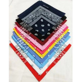 Kit 5 Bandanas Lenço Estampado Colorido Versátil Atacado
