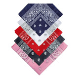 Kit 5 Bandanas Rock Lenco Estampado Moda