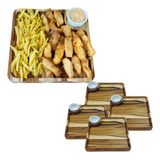 Kit 5 Bandeja Petisqueira