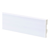Kit 5 Barras Rodape Branco 7cm Liso 10 Metros 