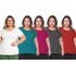 Kit 5 Batas Básicas Feminina Plus Size Tendência Blogueira