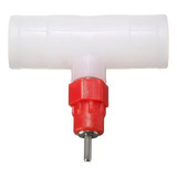Kit 5 Bebedor Automático Para Aves Galinha T Cano 20mm Cor Vermelho