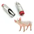 Kit 5 Bebedouro Chupeta Inox Suíno Porco Adulto 7cm Cor Prateado