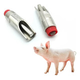 Kit 5 Bebedouro Chupeta Inox Suíno Porco Adulto 7cm Cor Prateado