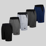 Kit 5 Bermuda Short Masculino Moletom Academia Fitnes Full
